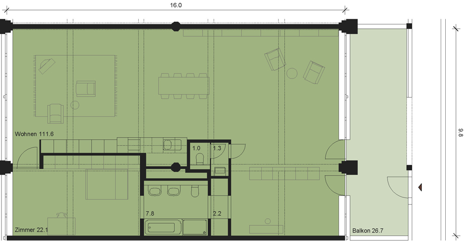 Grundriss Wohnung