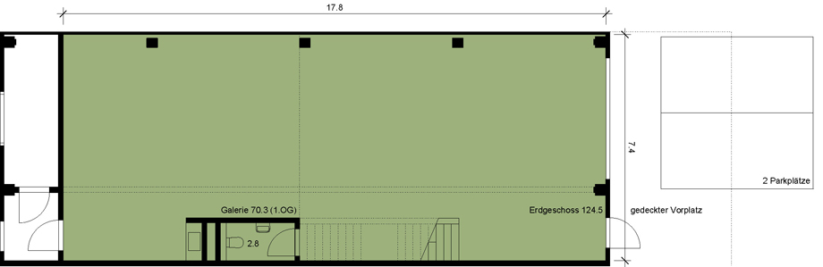 Grundriss Gewerbehalle