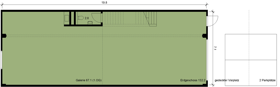 Grundriss Gewerbehalle